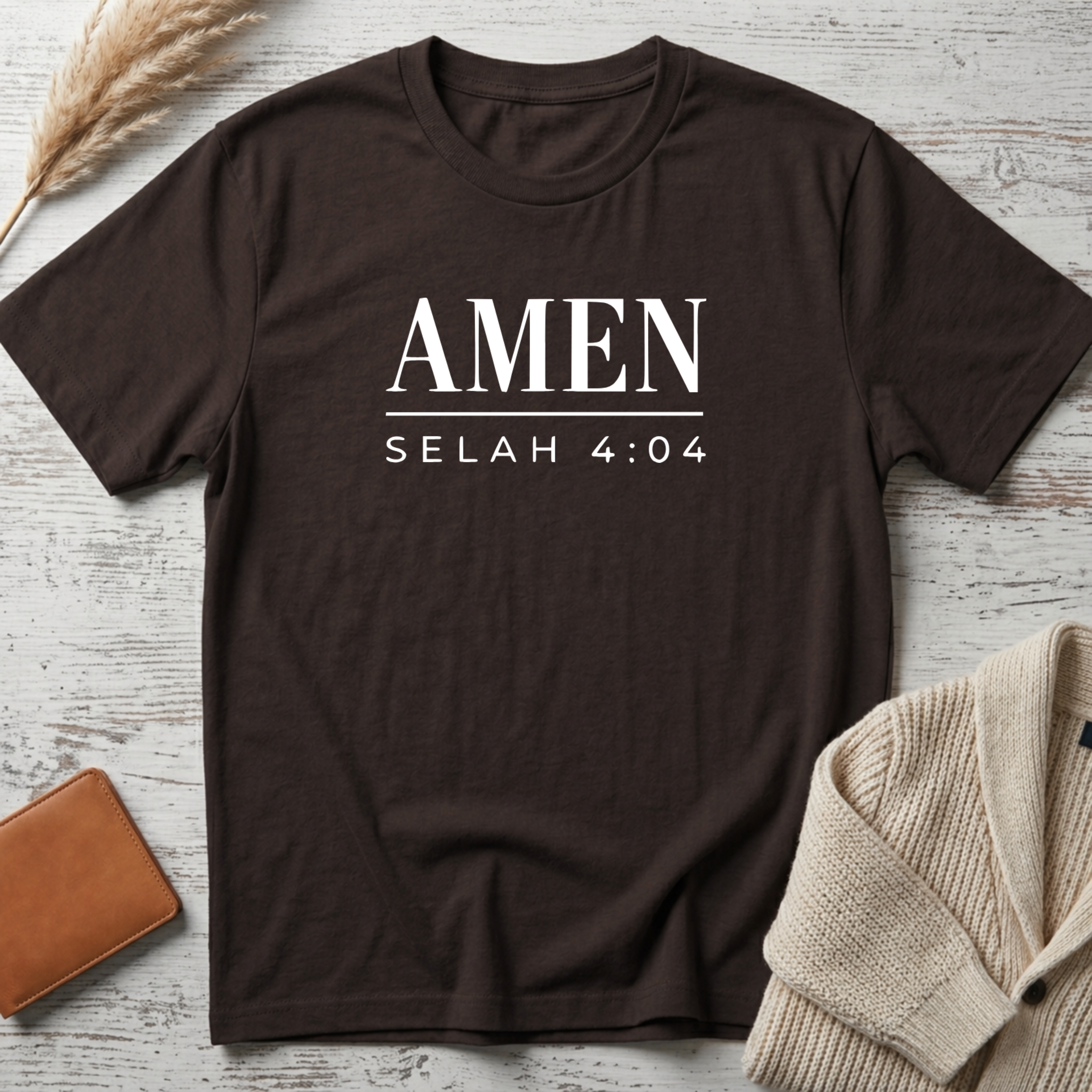 Amen selah (white text) T-Shirt