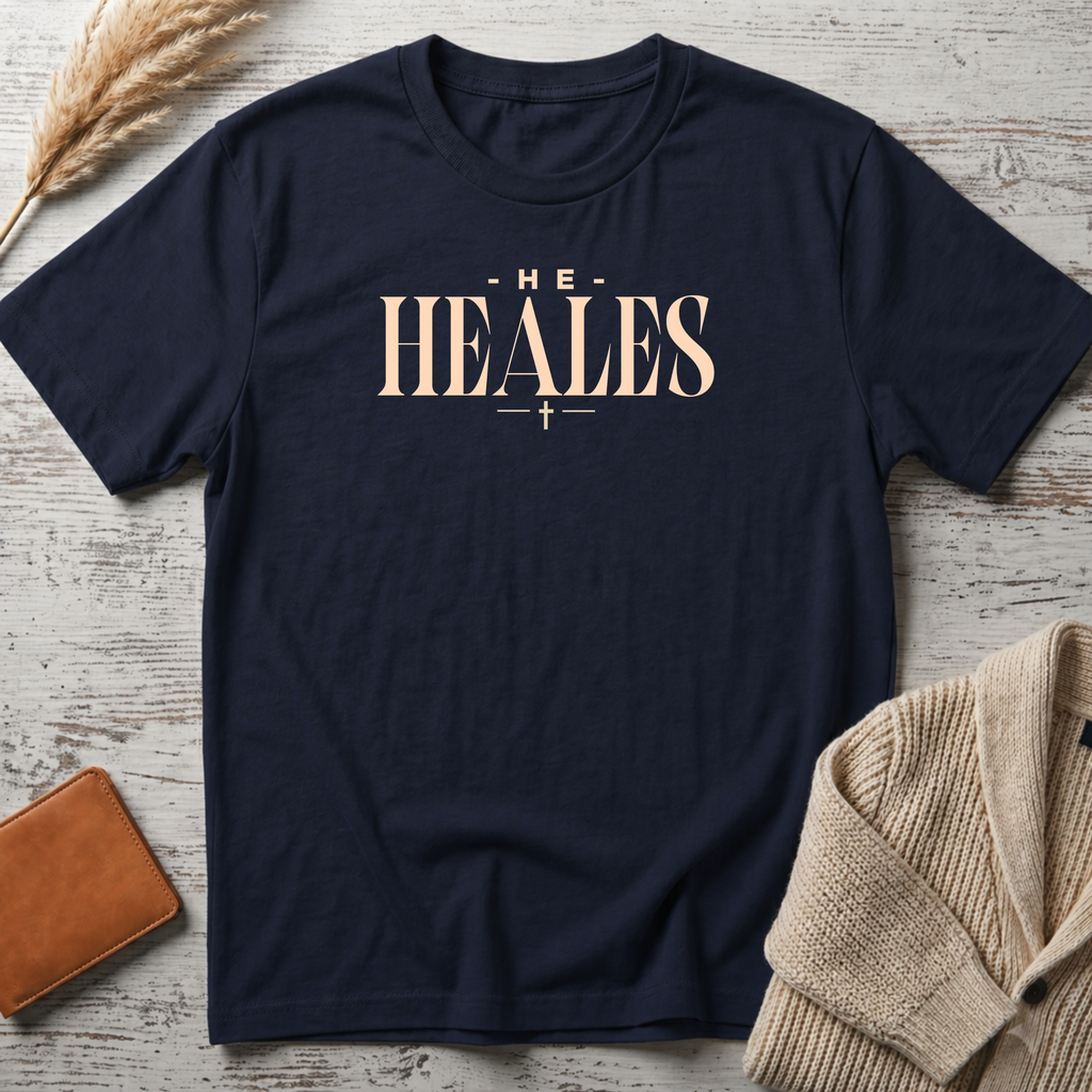 He heals (white text) T-Shirt
