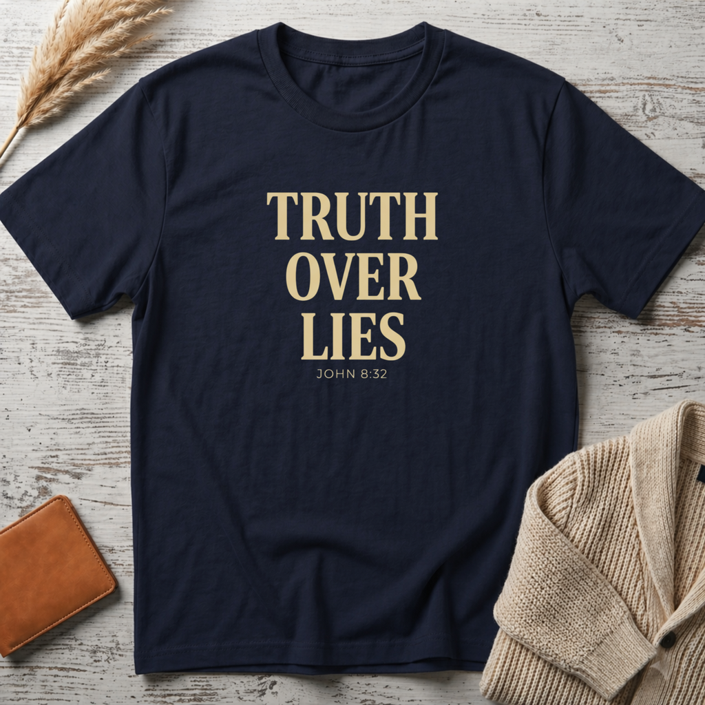 Truth over lies (beige text) T-Shirt