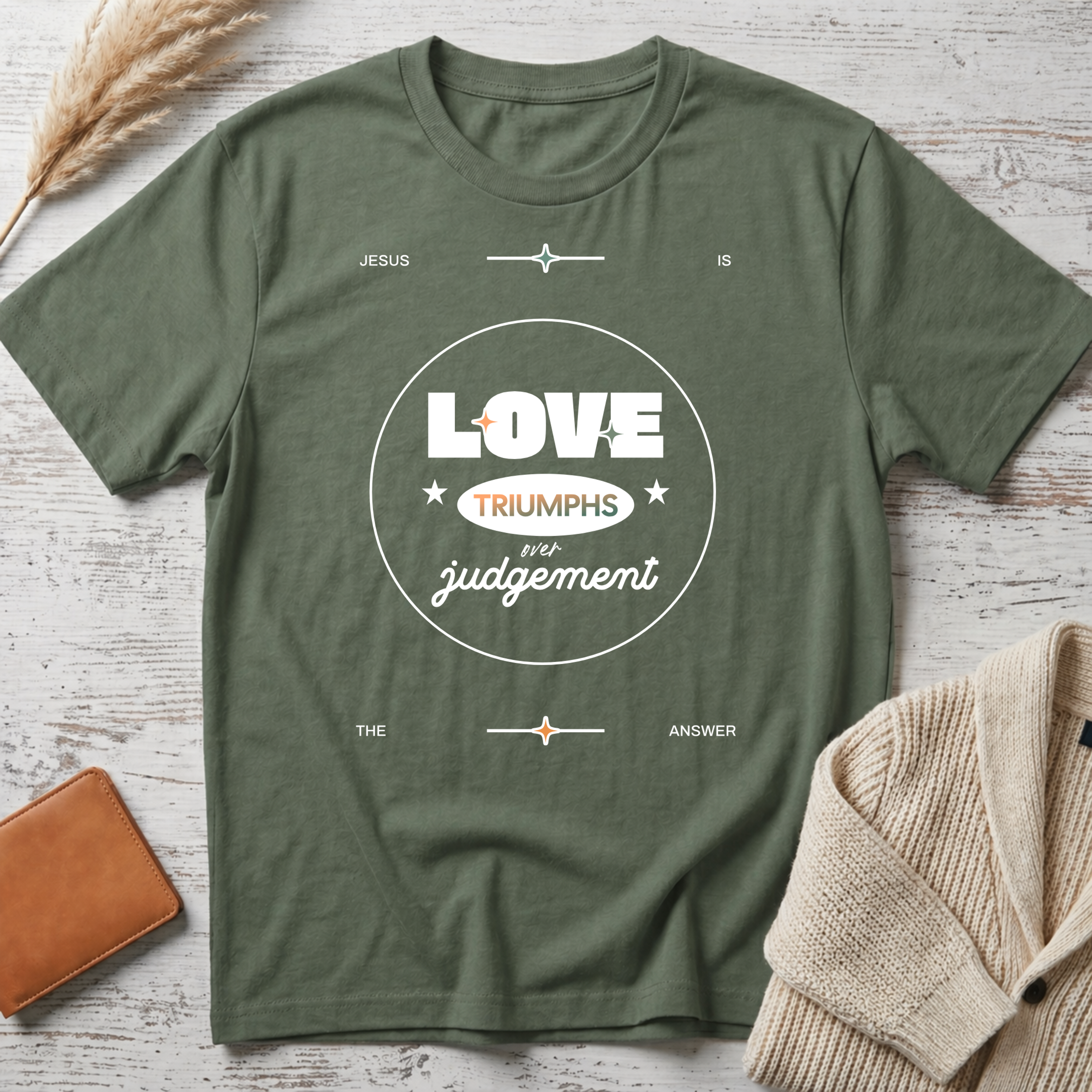 Love triumphs (white big text) T-Shirt