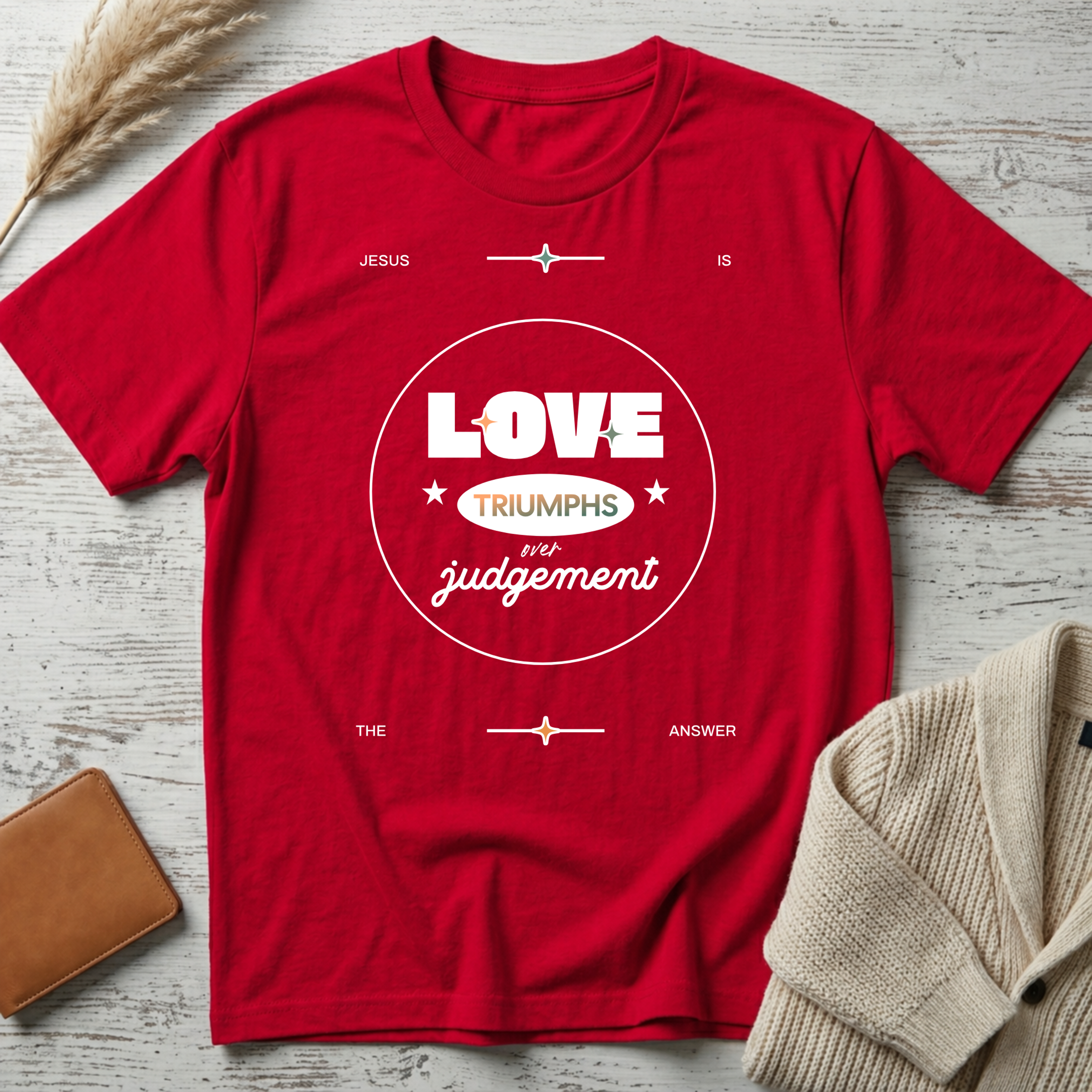 Love triumphs (white big text) T-Shirt