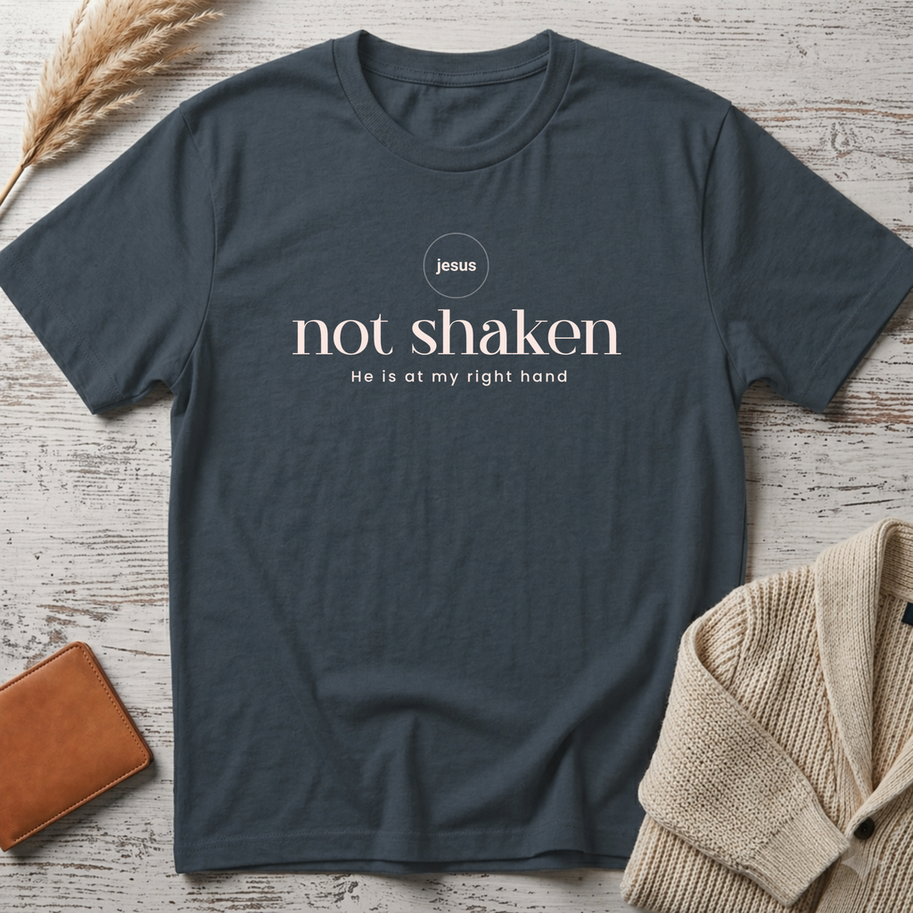 Not shaken (beige text) T-Shirt