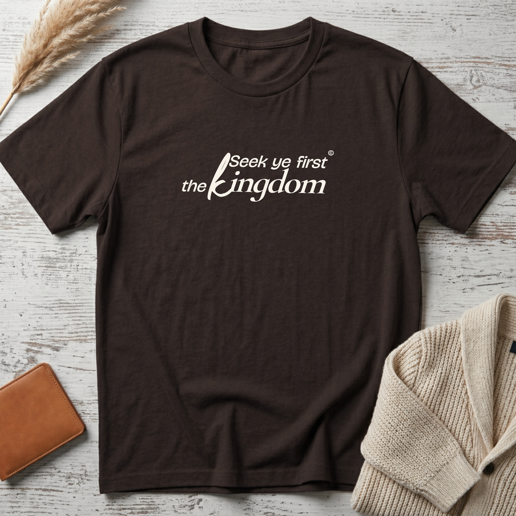 Seek ye first (beige text) T-Shirt