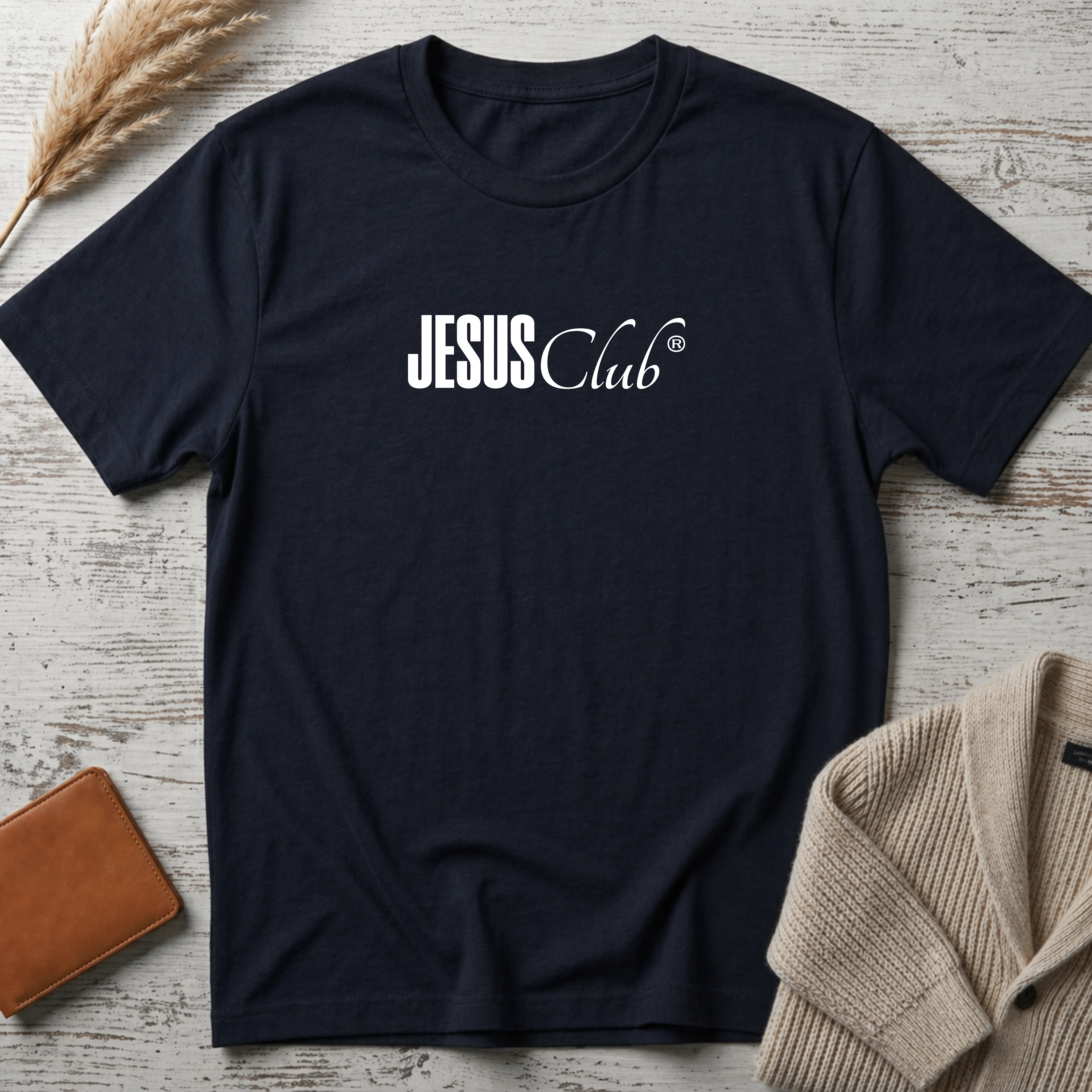 Jesus club big white text T-Shirt