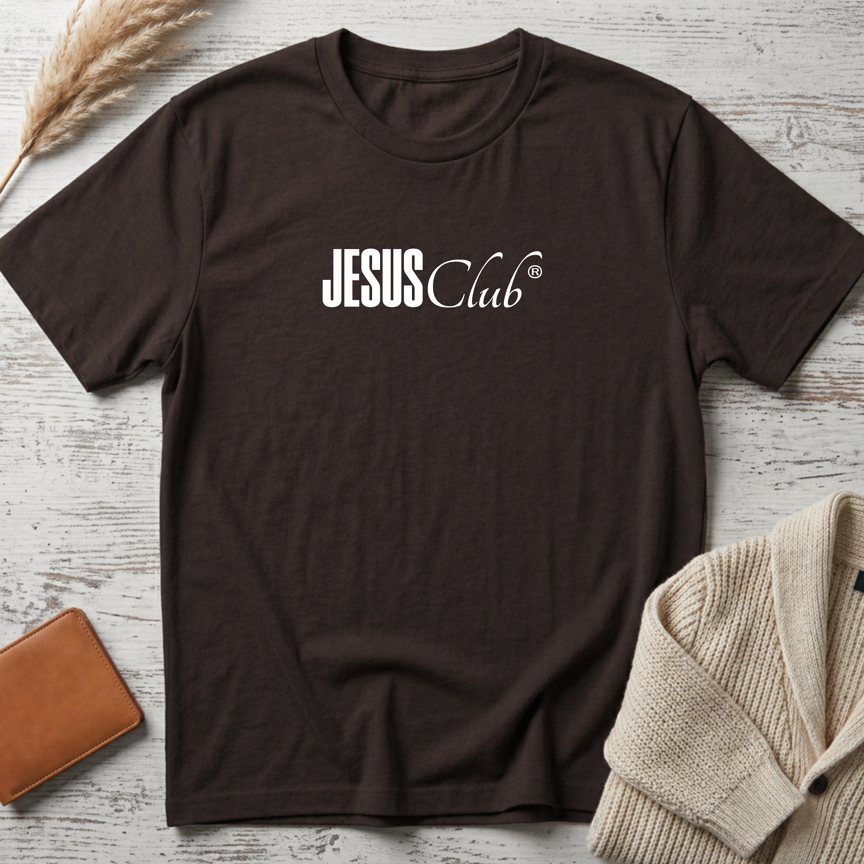 Jesus club big white text T-Shirt